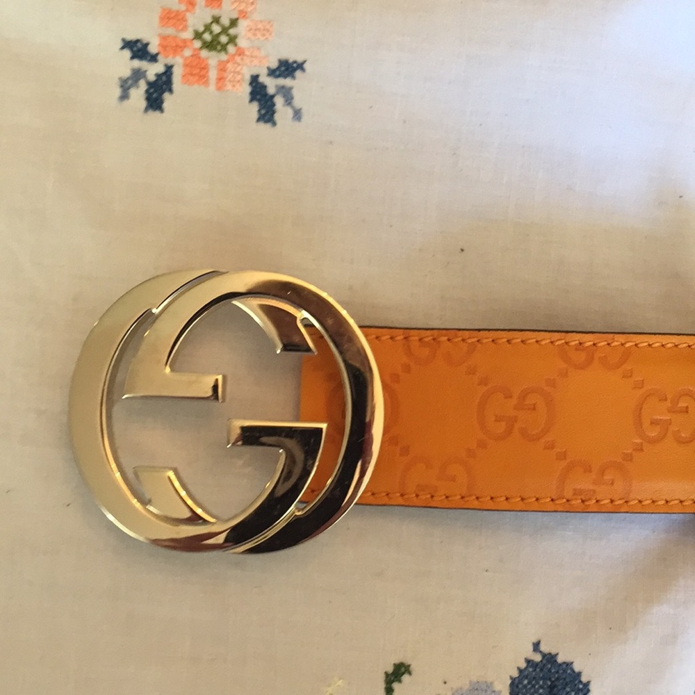Gucci belt orange 95  38”